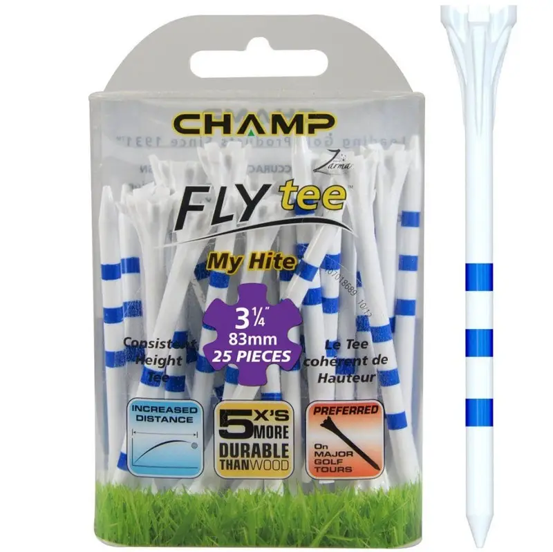 Champ 3 1/4″ Fly Tee (White/Blue)