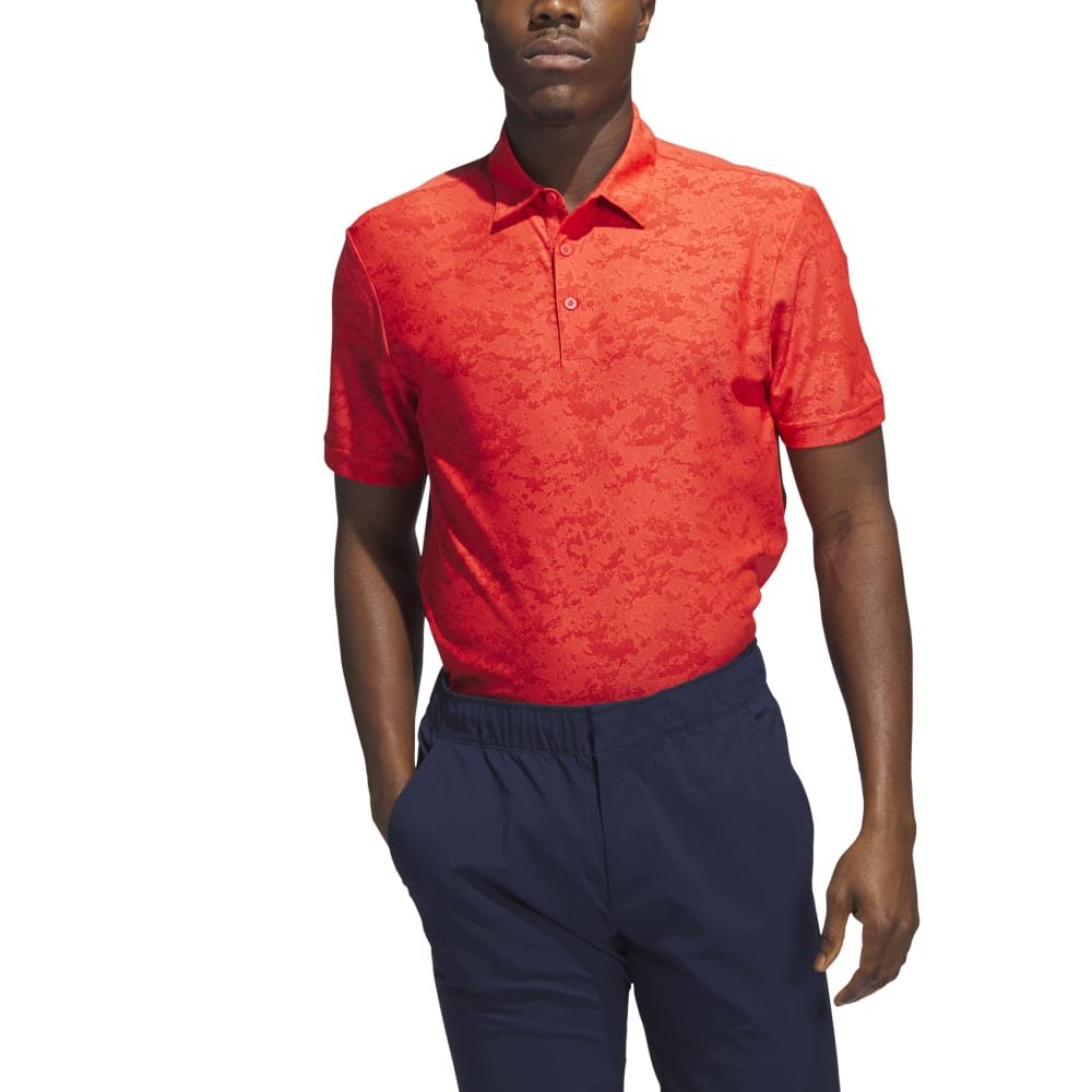 adidas Textured Jacquard Golf Polo Shirt